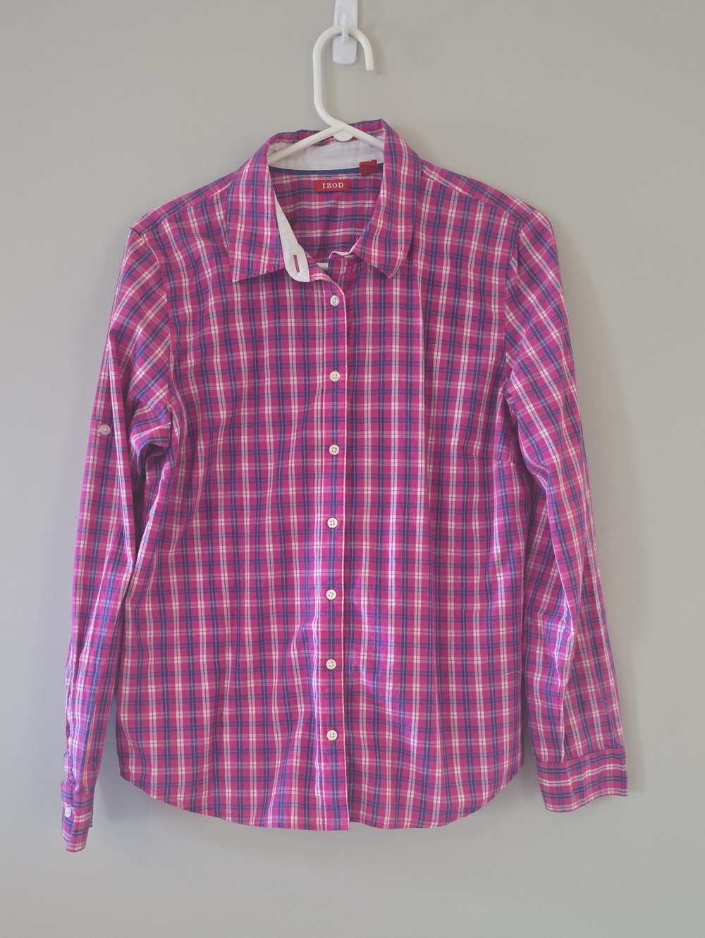 Izod Women's Plaid Shirt Size Large